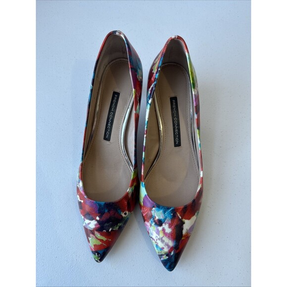 French Connection Korina Mid Floral Heels Size 8 - Picture 8 of 9